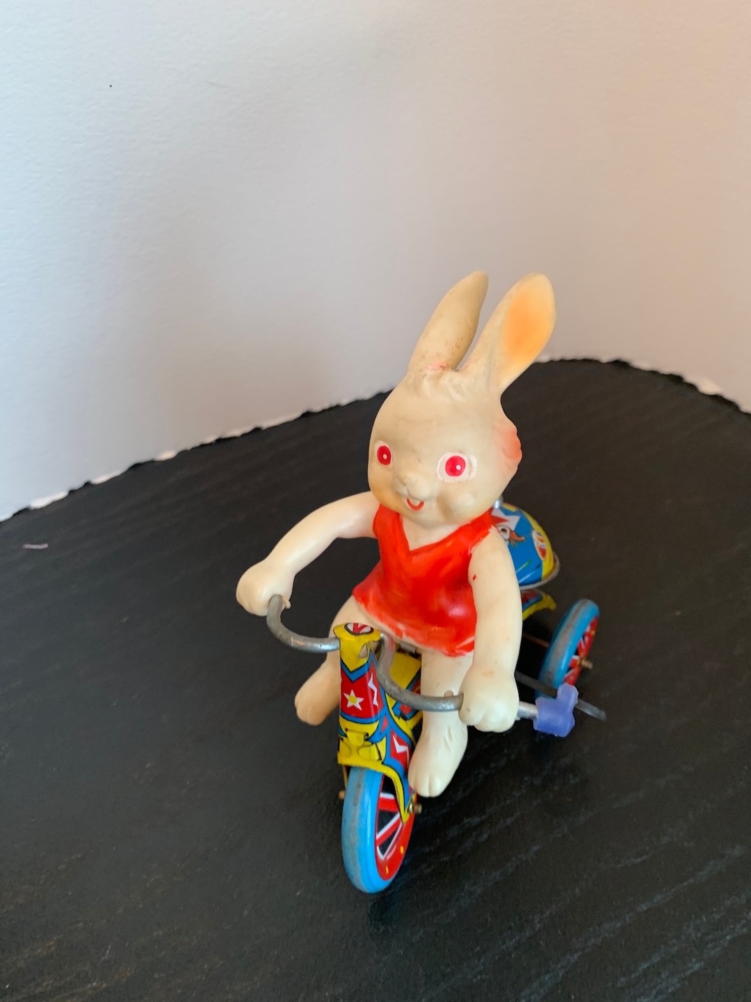 Vintage Rabbit on Bike Tin Toy Trademark Suzuki - Etsy