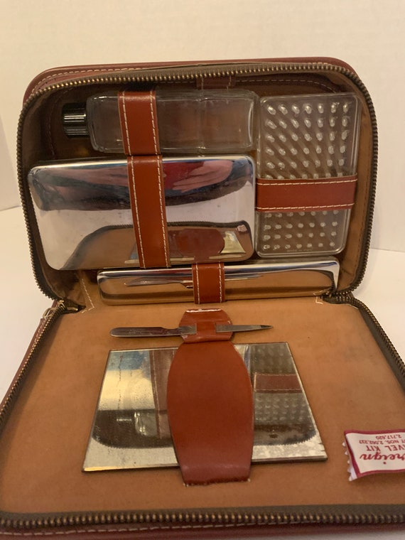 Vintage Sovereign Travel Kit. Leather  50's