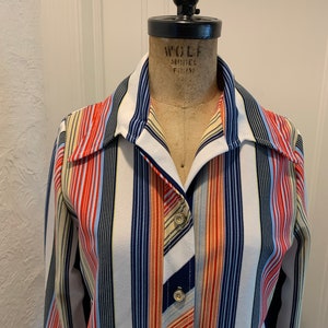 Retro 70s Striped Shirt - Made in USA