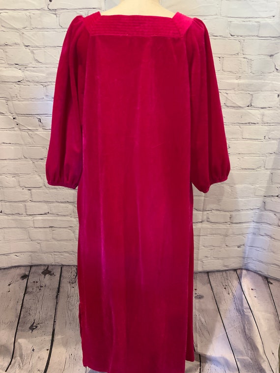 Vintage Velour Fuchsia Fun Robe by Periwinkle - image 4