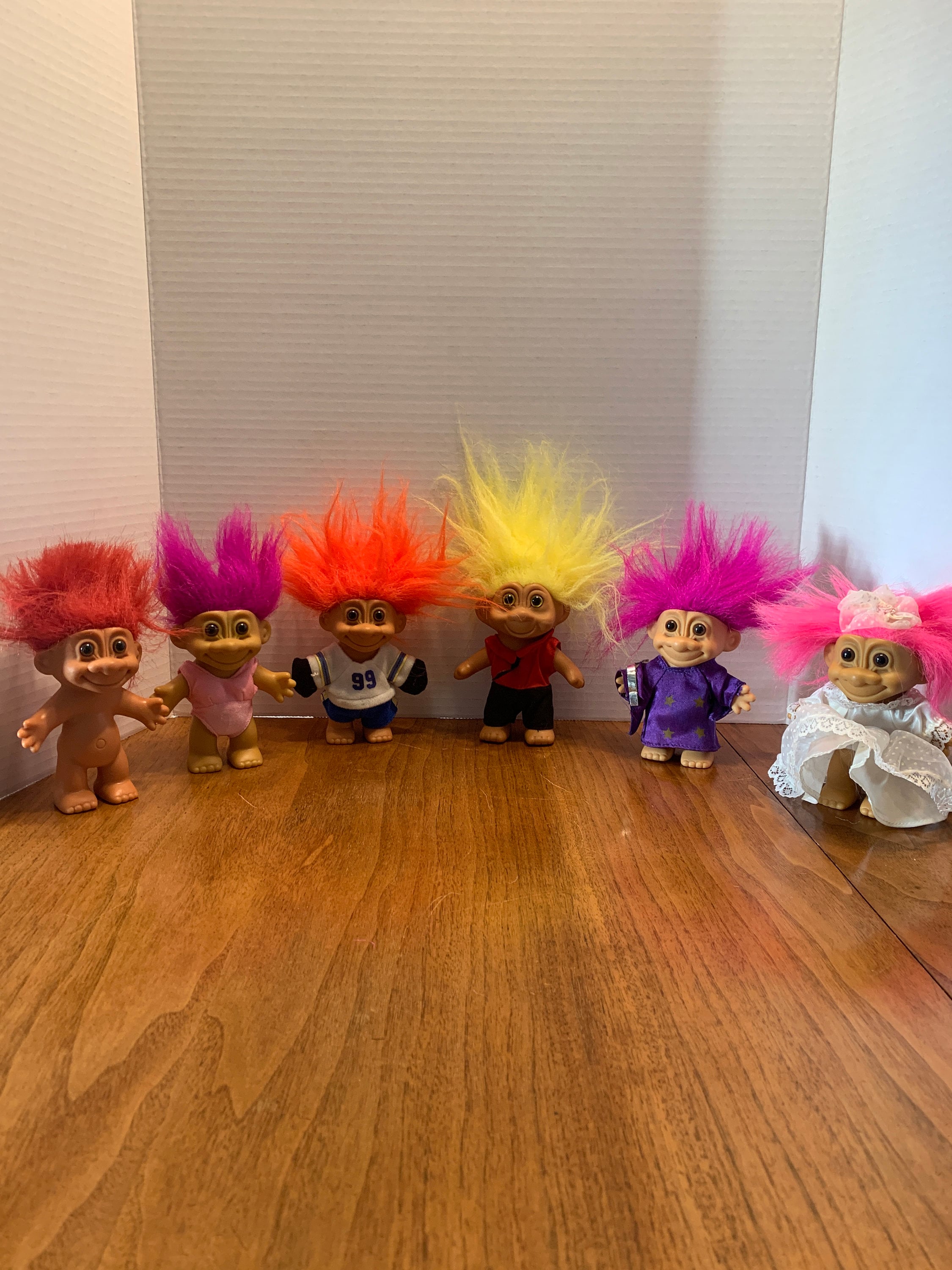 80s 90s Trolls Russ Crazy Hair Colourful Choose the One You LOVE 