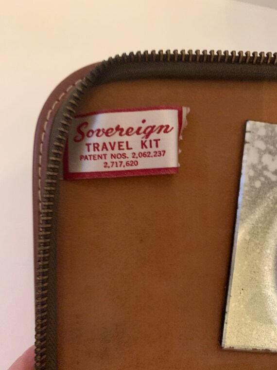 Vintage Sovereign Travel Kit. Leather  50's - image 5