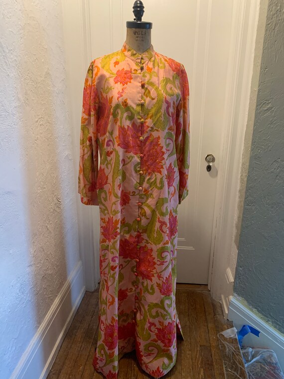 Lounge Dress Tunic Kaftan. 60's Era.