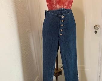 Vintage Bell bottom jeans buttons down the side.