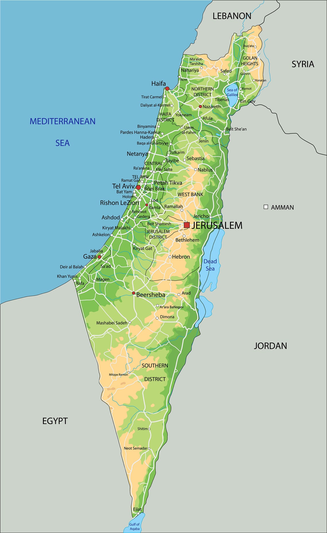 Map of Israel