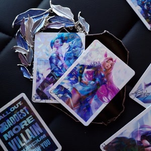 League of Legends K/DA ALL OUT Cartões de fotos Ahri Akali Evelynn KaiSa Seraphine