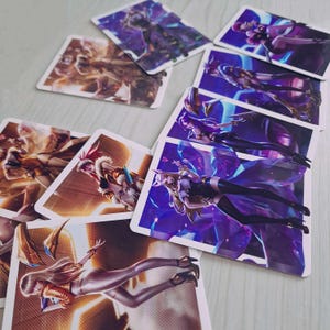 League of Legends K/DA POP/STARS Cartes photo Ahri Akali Evelynn KaiSa LoL