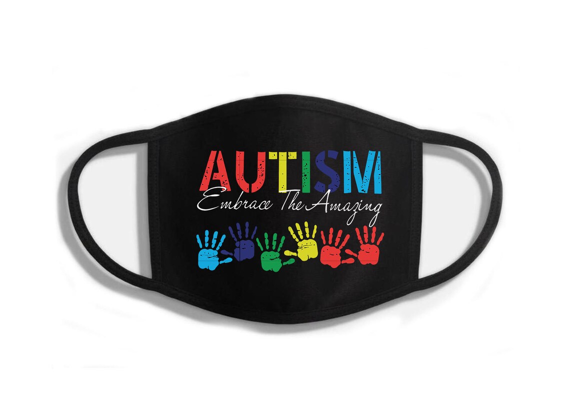 Autism Embrace The Amazing Mask Autism Awareness Face Mask Etsy