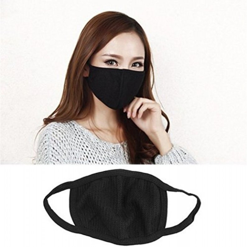 Plain Black Face Mask Face Mask Reusable Face Mask Etsy