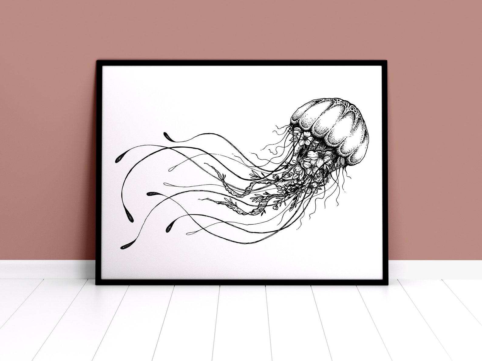 Jellyfish Art Print for Decor and Wall Hanging Sealife Etsy UK