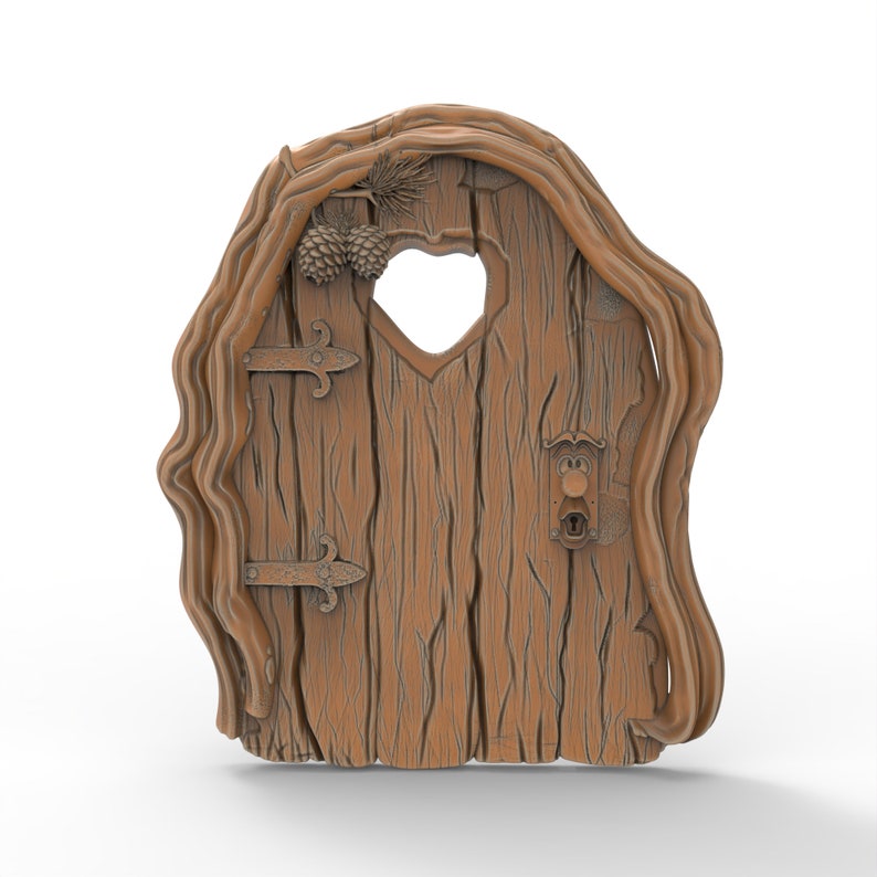 3D Printable Fairy Dool House Miniature Heart Door STL File for CNC ...