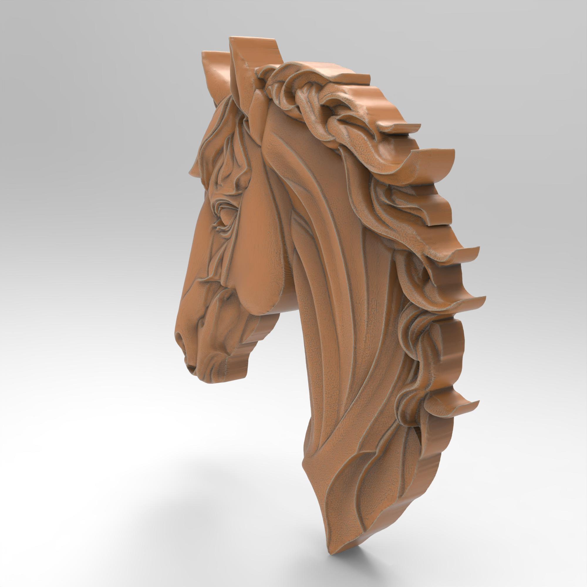 Horse Head STL 3D Printable Relief Carving Files | for CNC Router, 3D ...