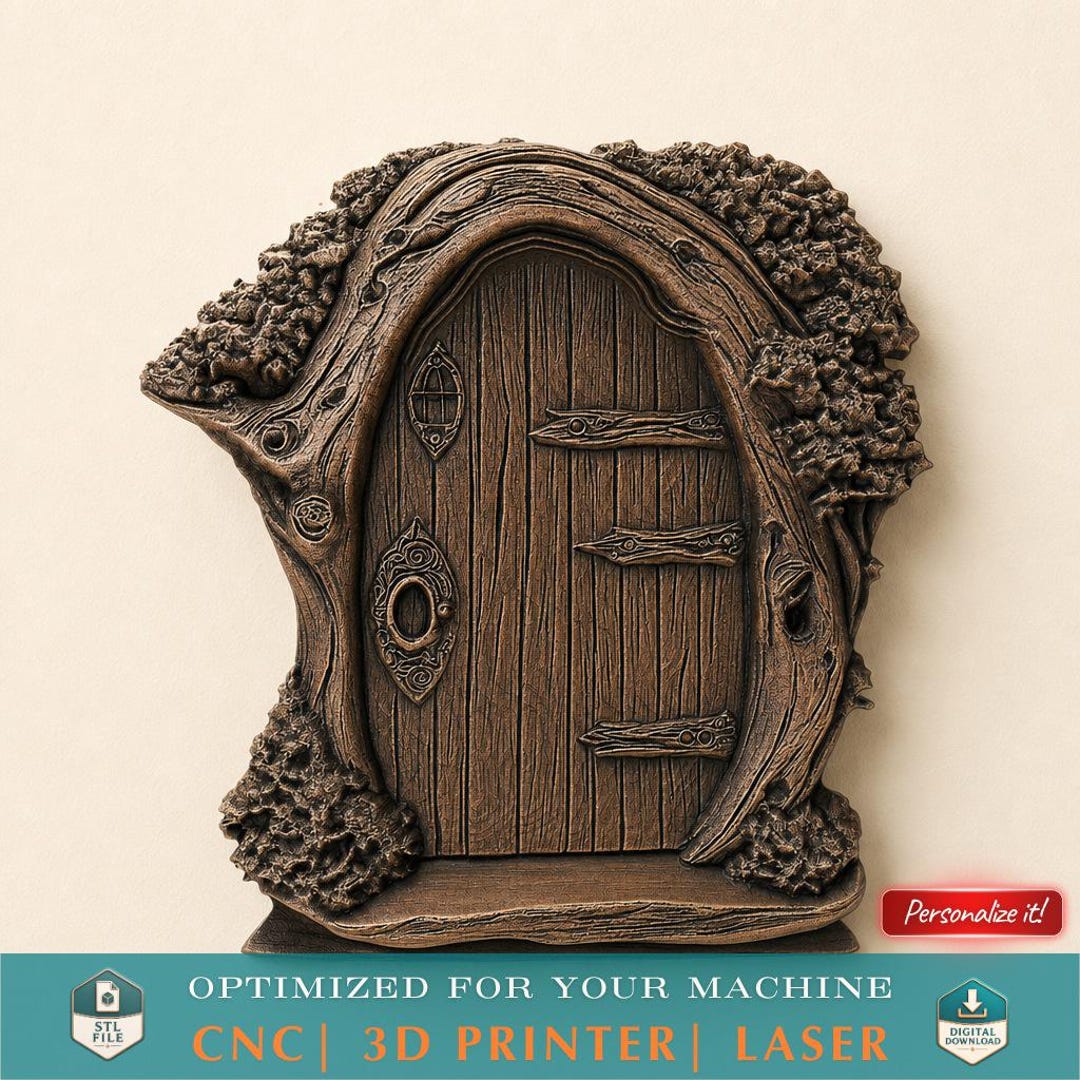 Enchanting Miniature Fairy Door 3D Model - STL File for CNC and 3D ...