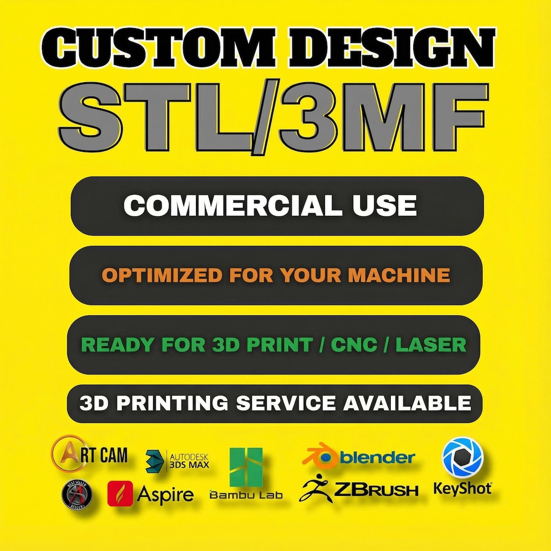 Custom 3D Model Design CAD Modeling Service STL 3mf Personalized 3D ...
