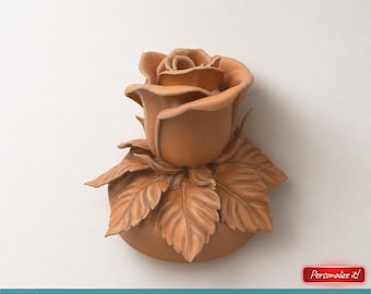 Rose Flower 3D STL Model – Sculptural Gift for Loved Ones – Elegant Floral Art for CNC, 3D Printing – Valentine, Mother’s Day, Decor Base