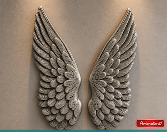 Pair Angel Wings STL 3D Printable Angel Wing Cherub Wing STL Files For CNC Router Engraving 3D Printer Laser Model Template Digital Download