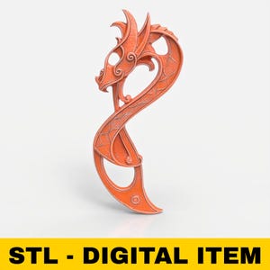 Intricate Dragon Sculpture STL File for CNC and 3D Printing | Detailed Digital Download for CNC Routers, 3D Printers