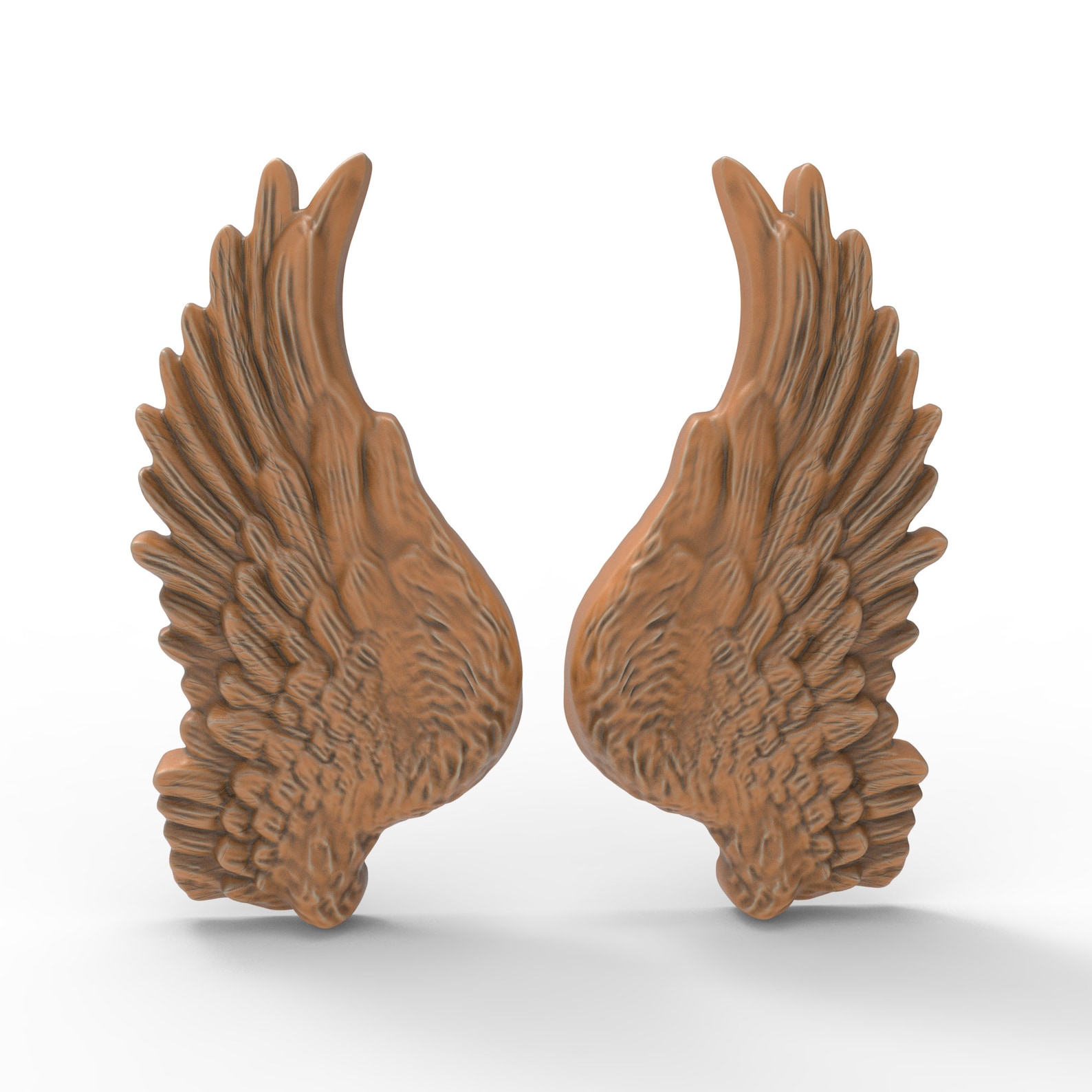 Set 3D Printable Angels Wings Angel Cherub Wing STL Files for CNC Router Engraving 3D Printer ...