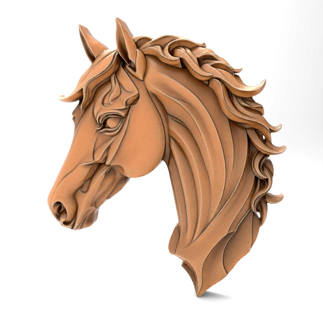 Horse Head STL 3D Printable Relief Carving Files | for CNC Router, 3D ...