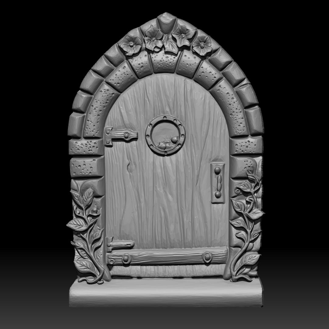 Fairy Door Personalized 3D STL Model – Wall Art for CNC Laser Cut or ...