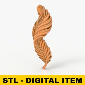 Feder Wand Kunst STL Bas Relief Modell Geformte Wandbehang für CNC 3D Druck Elegante Beleuchtete Wand Skulptur Ambient Display DIY