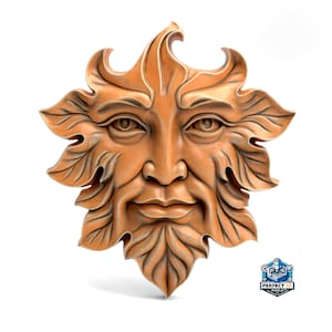 Green Man STL File 3D printable for 3 Axis Wood Carving CNC 3D Printing Forest Decor Spirit Wall Sculpture Garden Figurine Ornament