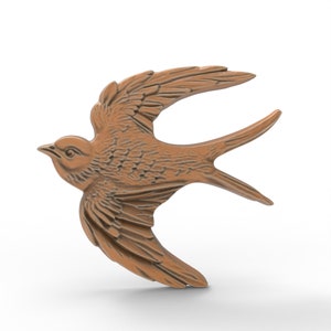 3D Printable Pair Bird Sculpture Flat Back Statue STL Files For CNC Router Engraving 3D Printer Laser Digital Model Template 1
