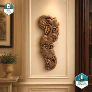 Ornamental Grape Vine Scroll 3D Printable STL Model