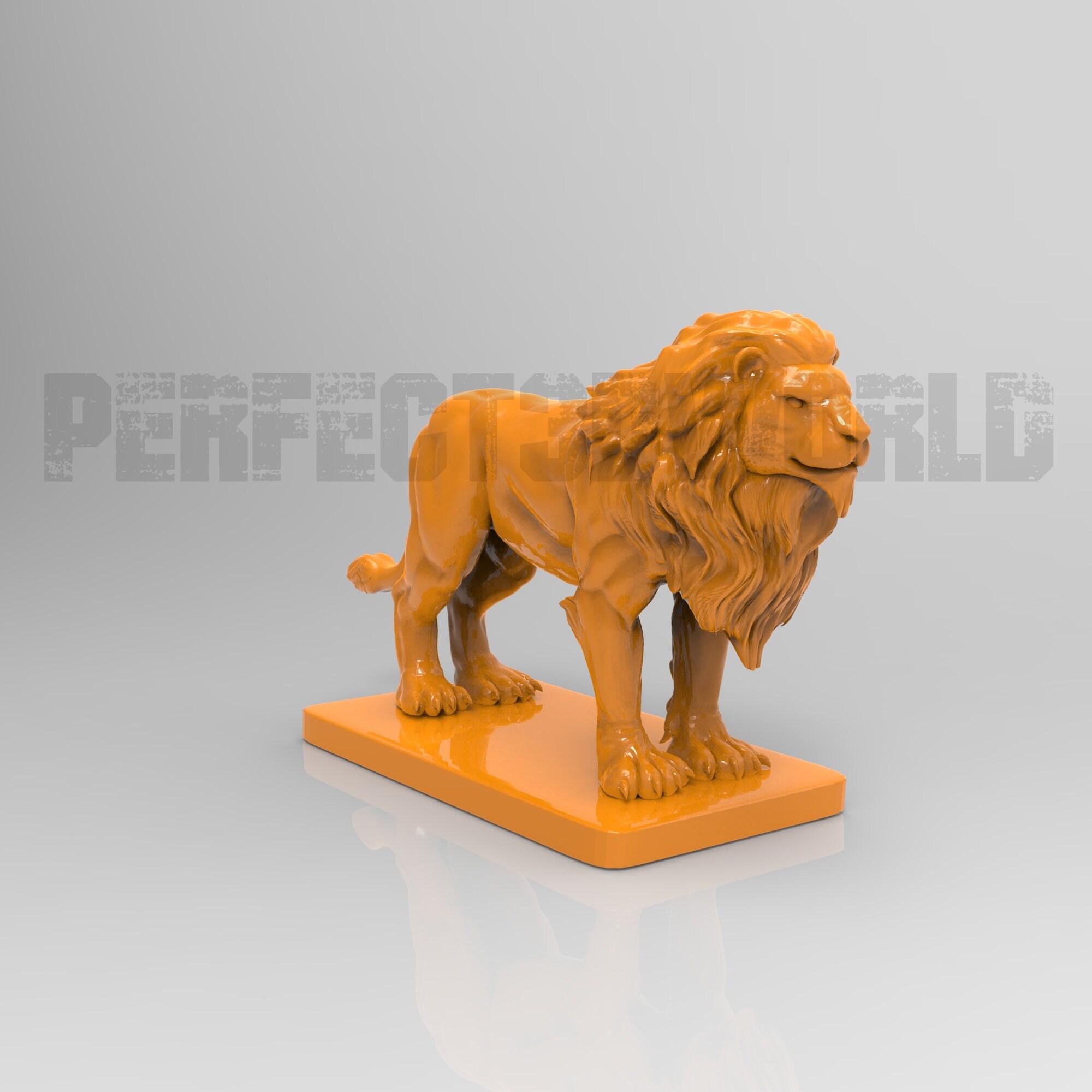 Lion Statue 3D STL File Digital Model 3D Releif For CNC Etsy