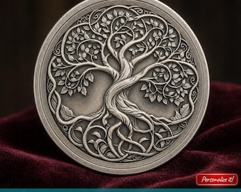 Celtic Tree of Life STL File Amulet 3D Model For Jewelry Medallion Pendant Ring DIY CNC Printing Coin Engraving