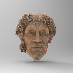 Green Man Pagan 3D Model for CNC and 3D Printing - Intricate Nature Spirit Plaque CNC Printable STL File 3D Model For Router