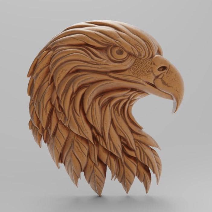 Eagle Sculpture STL 3D Printable Bird American Flag Symbol Relief File for Wall Hanging Sign DIY CNC Router 3D Printer Laser - Digital Model
