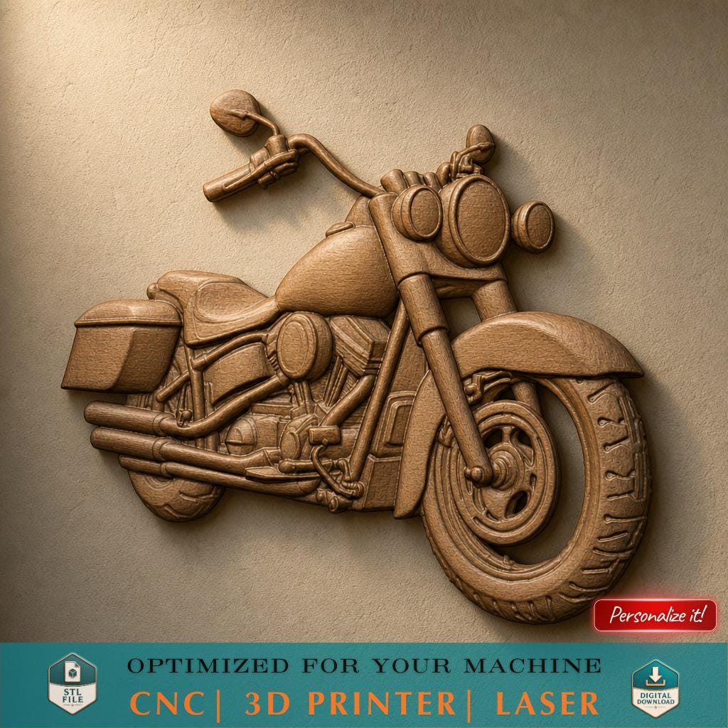 Harley Davidson Wood Carving - Etsy