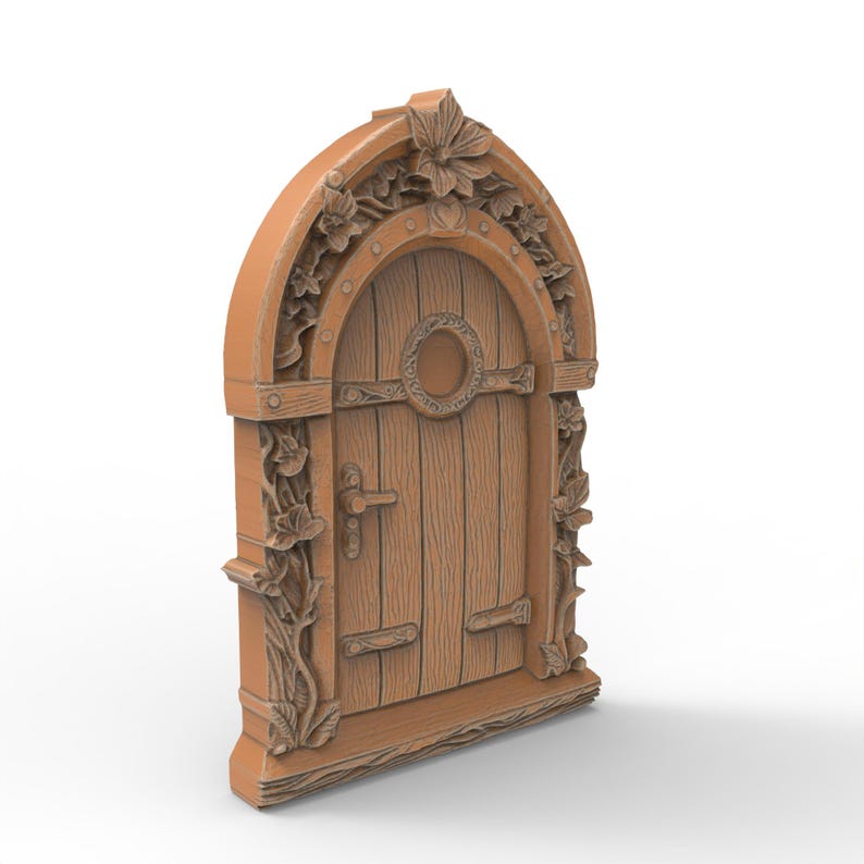 Whimsical Rustic Fairy Door 3D Model STL File for CNC and 3D Printing ...