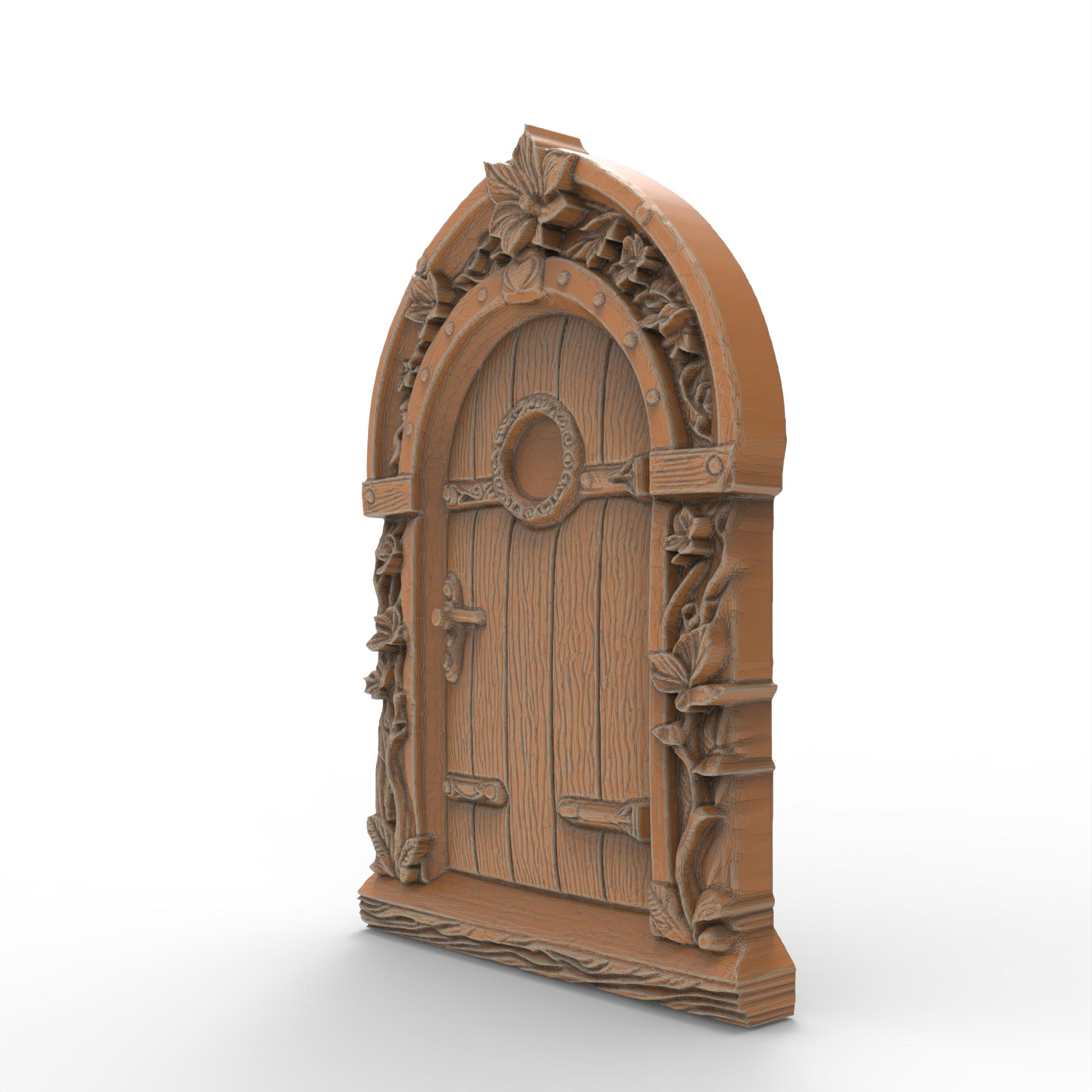 Whimsical Rustic Fairy Door 3D Model STL File for CNC and 3D Printing ...