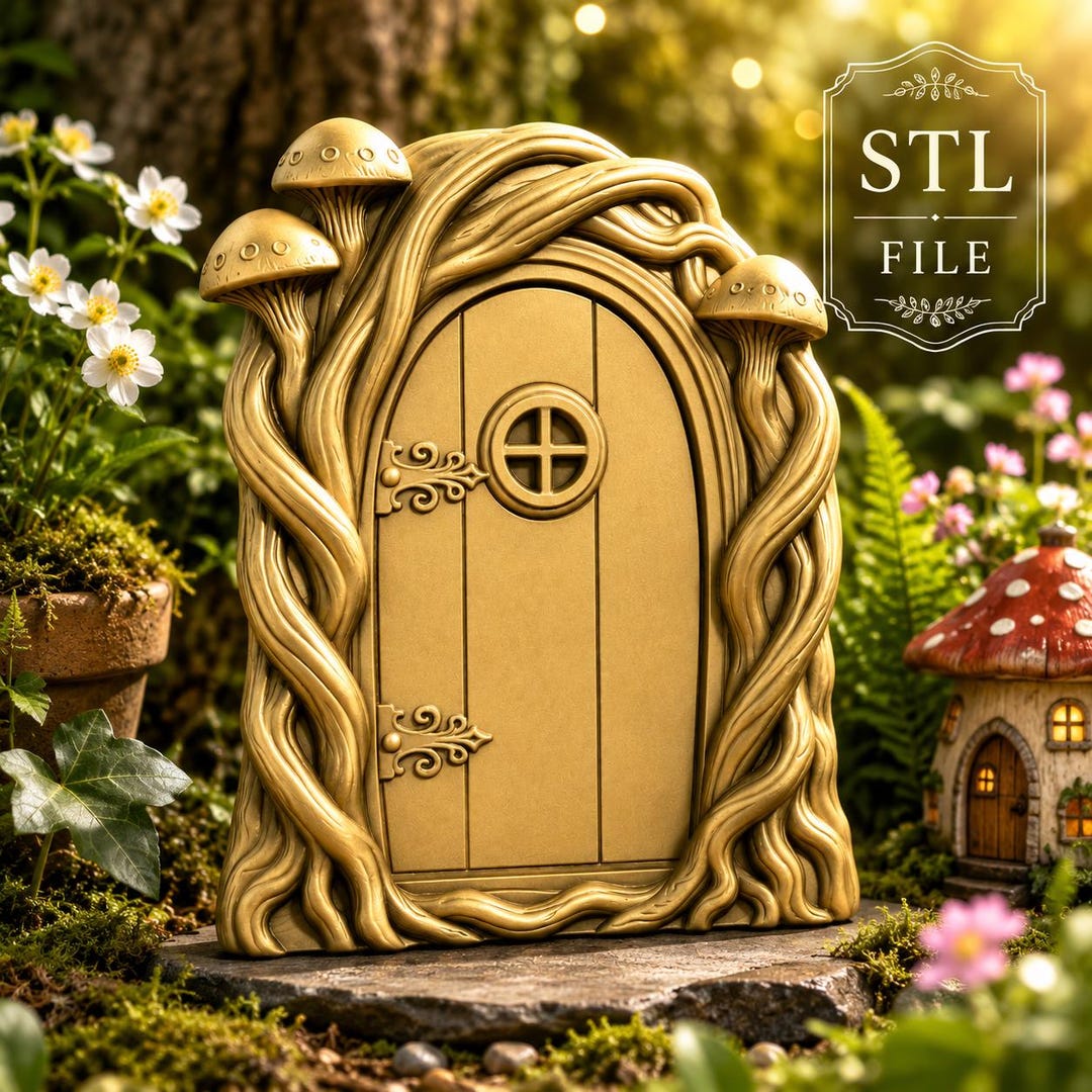 Whimsical Fairy Door 3D Model STL File for CNC and 3D Printing ...