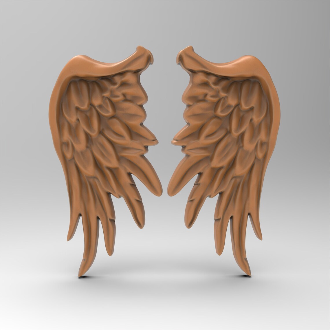 3D Printable Angels Wings Angel Cherub Wing STL Files for CNC Router Engraving 3D Printer Laser ...