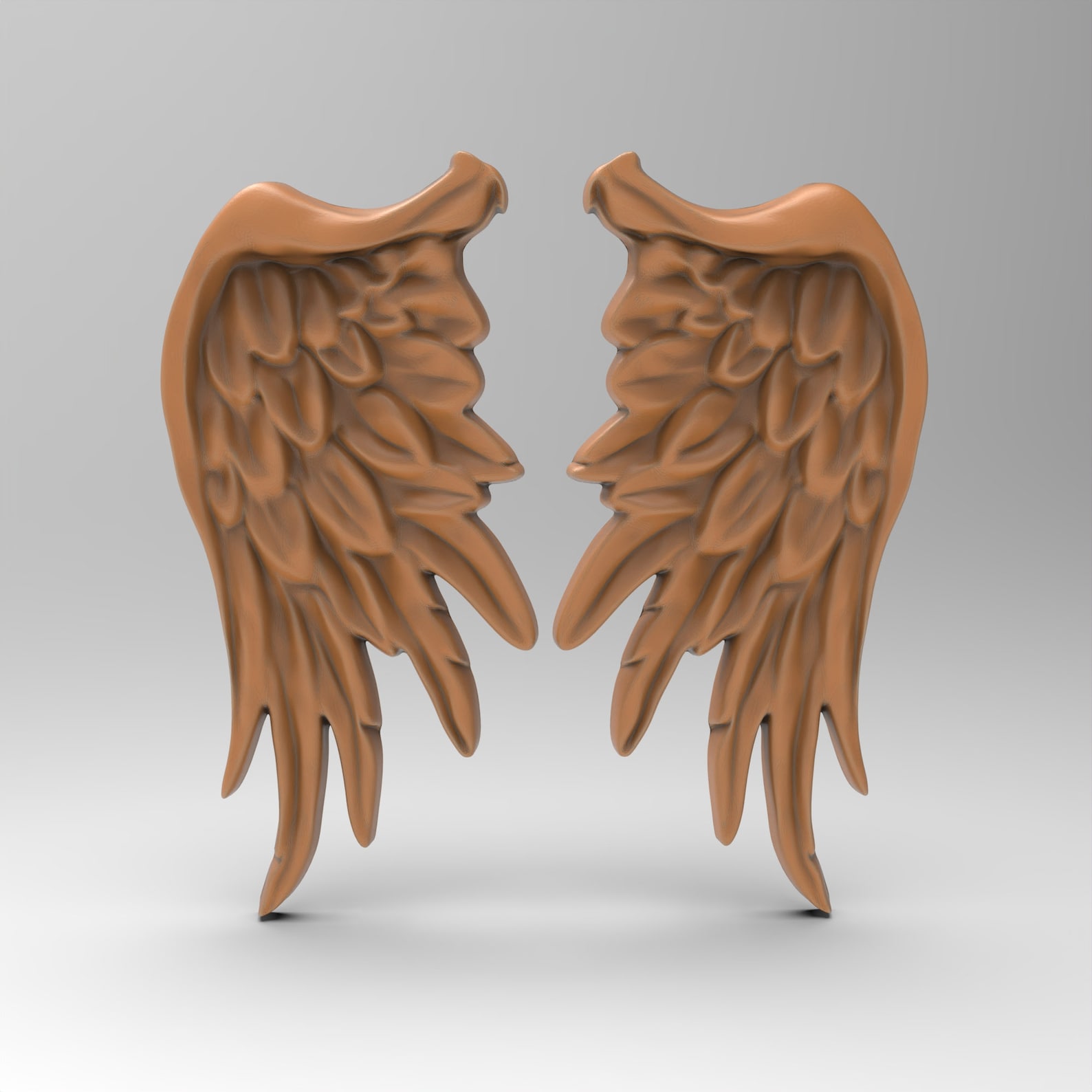 3D Printable Angels Wings Angel Cherub Wing STL Files for CNC Router ...
