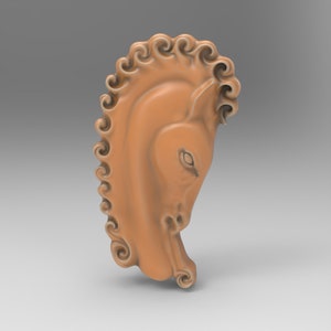 File STL di testa di cavallo in stile boho stampabile in 3D per modello digitale laser per incisione su router CNC e stampante 3D