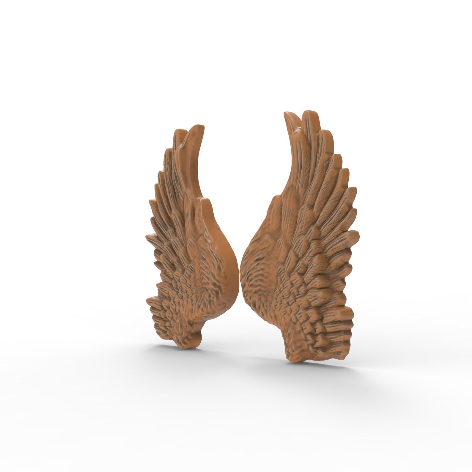 Set 3D Printable Angels Wings Angel Cherub Wing STL Files for CNC Router Engraving 3D Printer ...