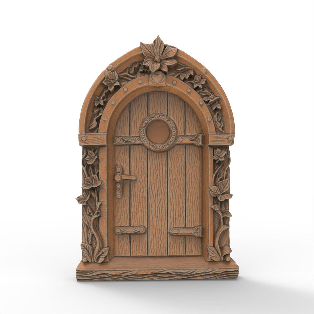 Whimsical Rustic Fairy Door 3D Model STL File for CNC and 3D Printing ...