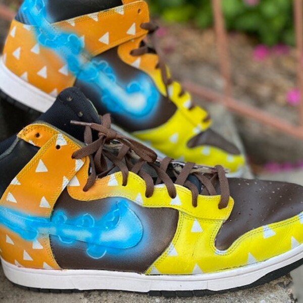 Demon Slayer Shoes Mens Zenitsu Etsy