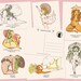 Mushroom Yoga Postcards A6 Size- The Mushroom Babes Body Positive Mini Prints - Eco-Friendly Recycled Paper - Affordable Sustainable Art