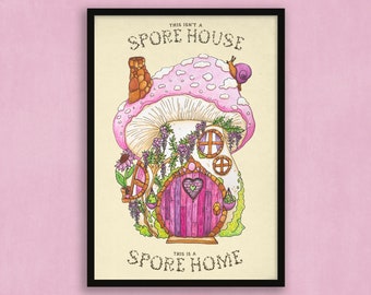 This is a Spore Home Art Print A4