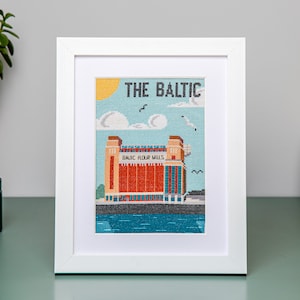 Baltic On The Tyne, Modern Cross Stitch Kit, Newcastle/Gateshead