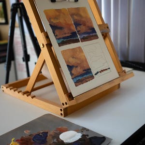 Western Artwork - Oil Painting Study - Big Clouds 2
