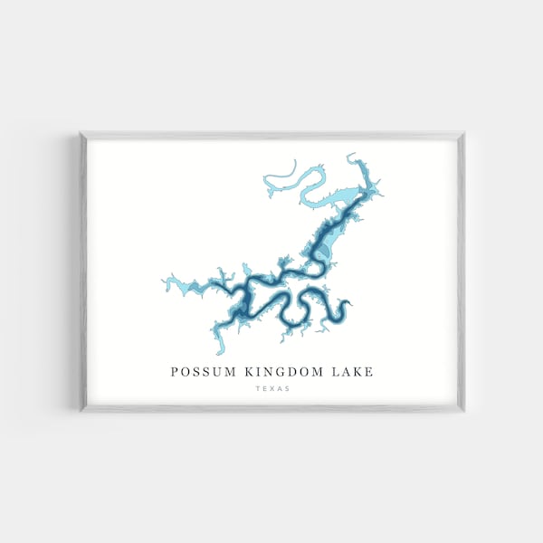 Personalized Lake Map Possum Kingdom Etsy