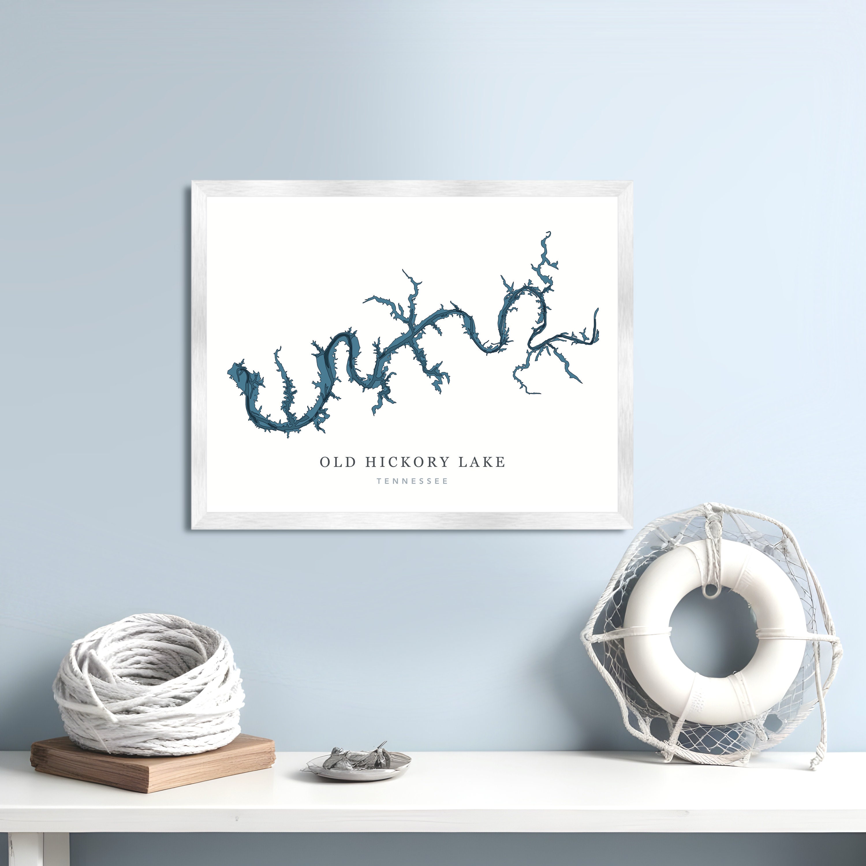 Old Hickory Lake, Tennessee PHOTO PRINT or CANVAS Modern Minimalist