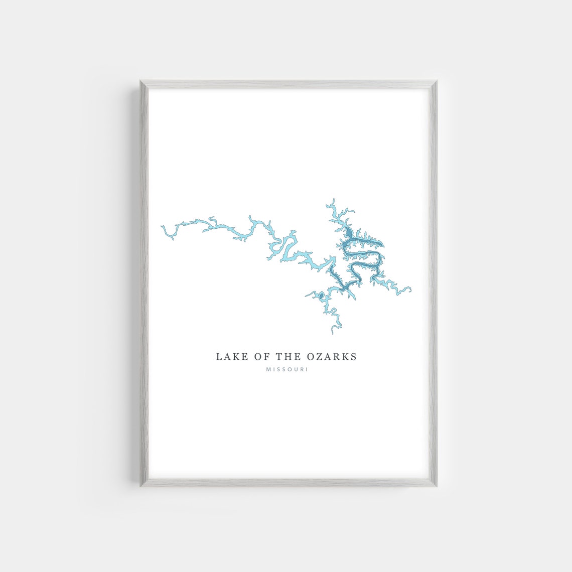 Lake of the Ozarks MO Depth Map Print Lake Contours Etsy