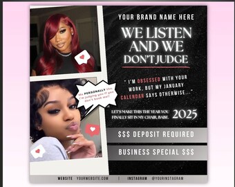 January Booking Flyer: Beauty Business Template (Canva)